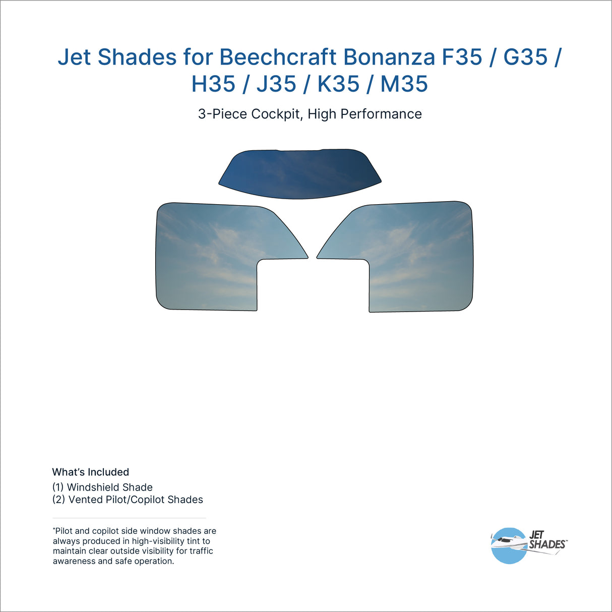 Jet Shades for Beechcraft Bonanza F35 / G35 / H35 / J35 / K35 / M35