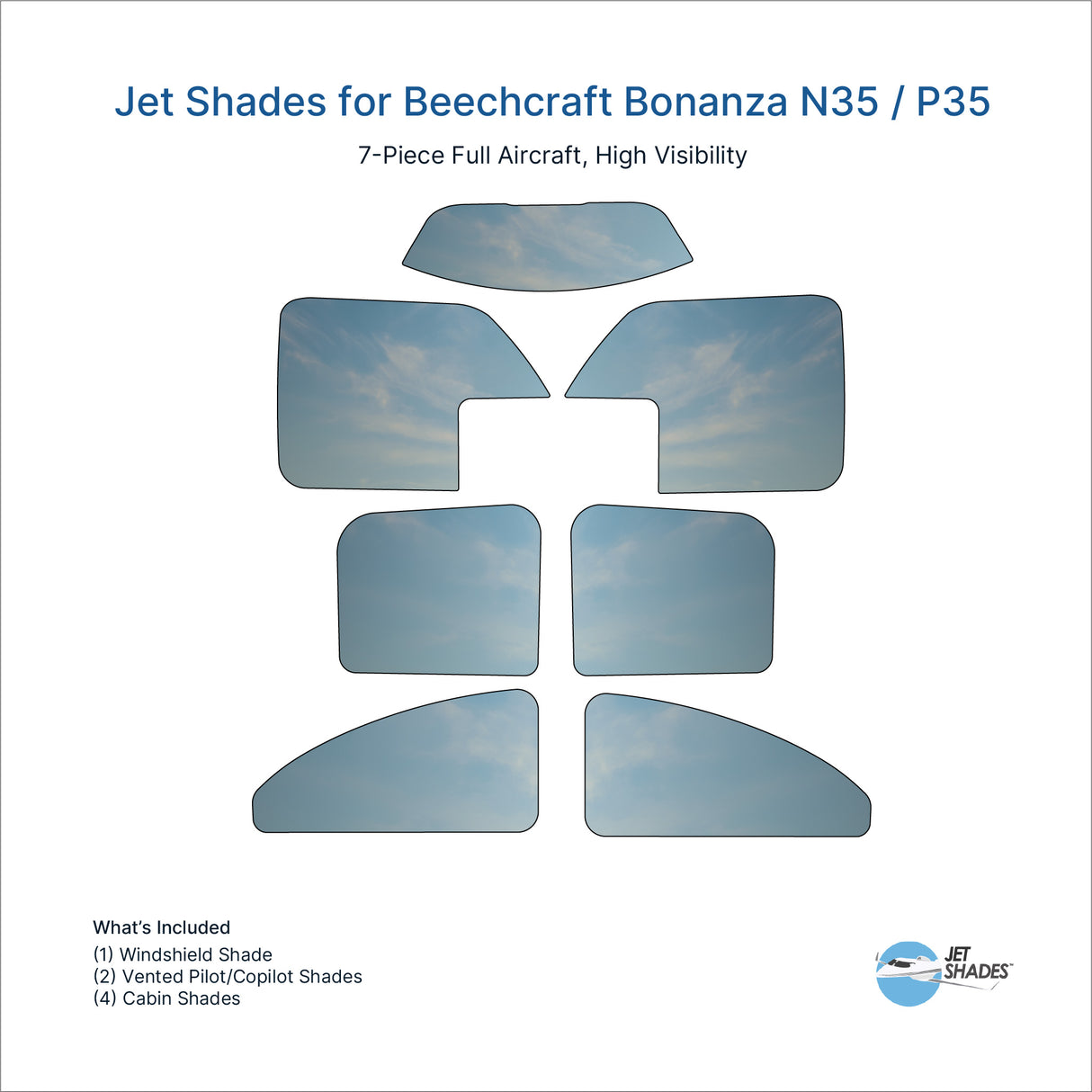 Jet Shades for Beechcraft Bonanza N35 / P35