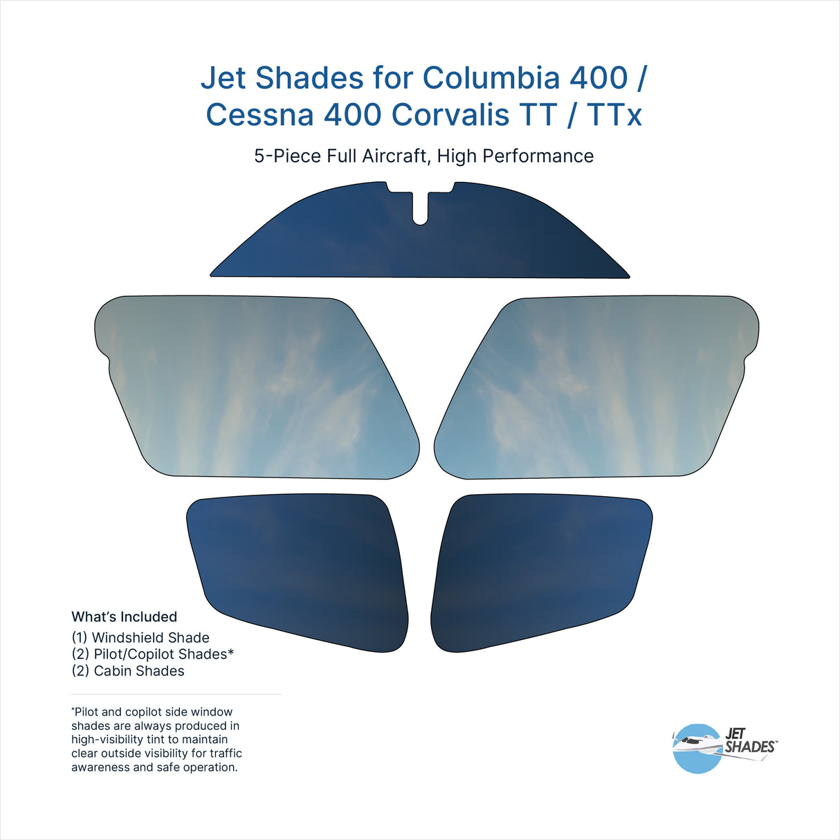 Jet Shades for Columbia 400 / Cessna 400 Corvalis TT / TTx