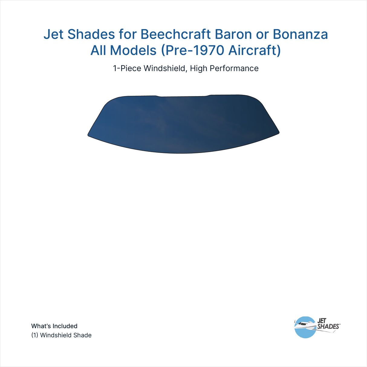 Jet Shades for Beechcraft Baron or Bonanza (Windshield Only)