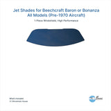 Jet Shades for Beechcraft Baron or Bonanza (Windshield Only)