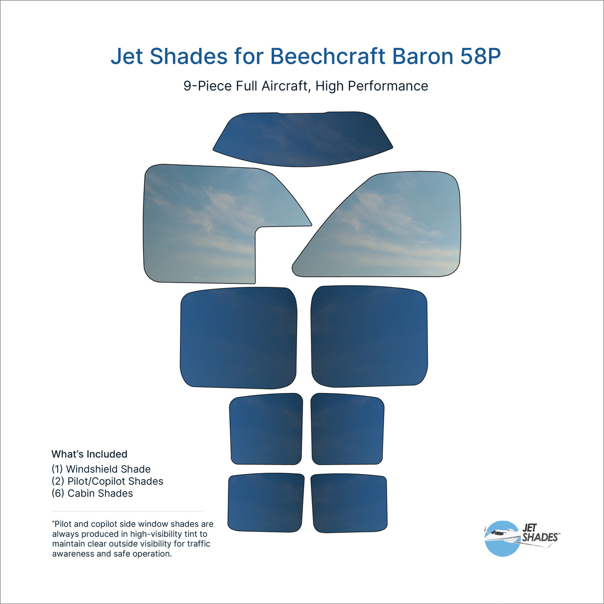Jet Shades for Beechcraft Baron 58P