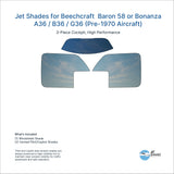 Jet Shades for Beechcraft Baron 58 or Bonanza A36 / B36 / G36 (Pre-1970 Aircraft)
