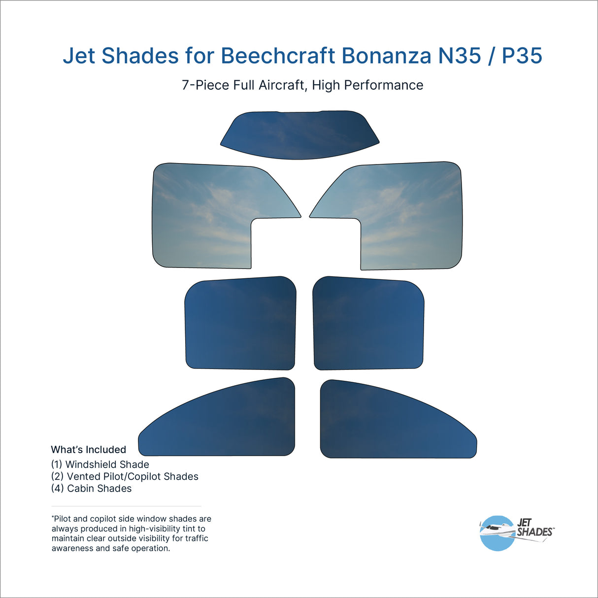 Jet Shades for Beechcraft Bonanza N35 / P35