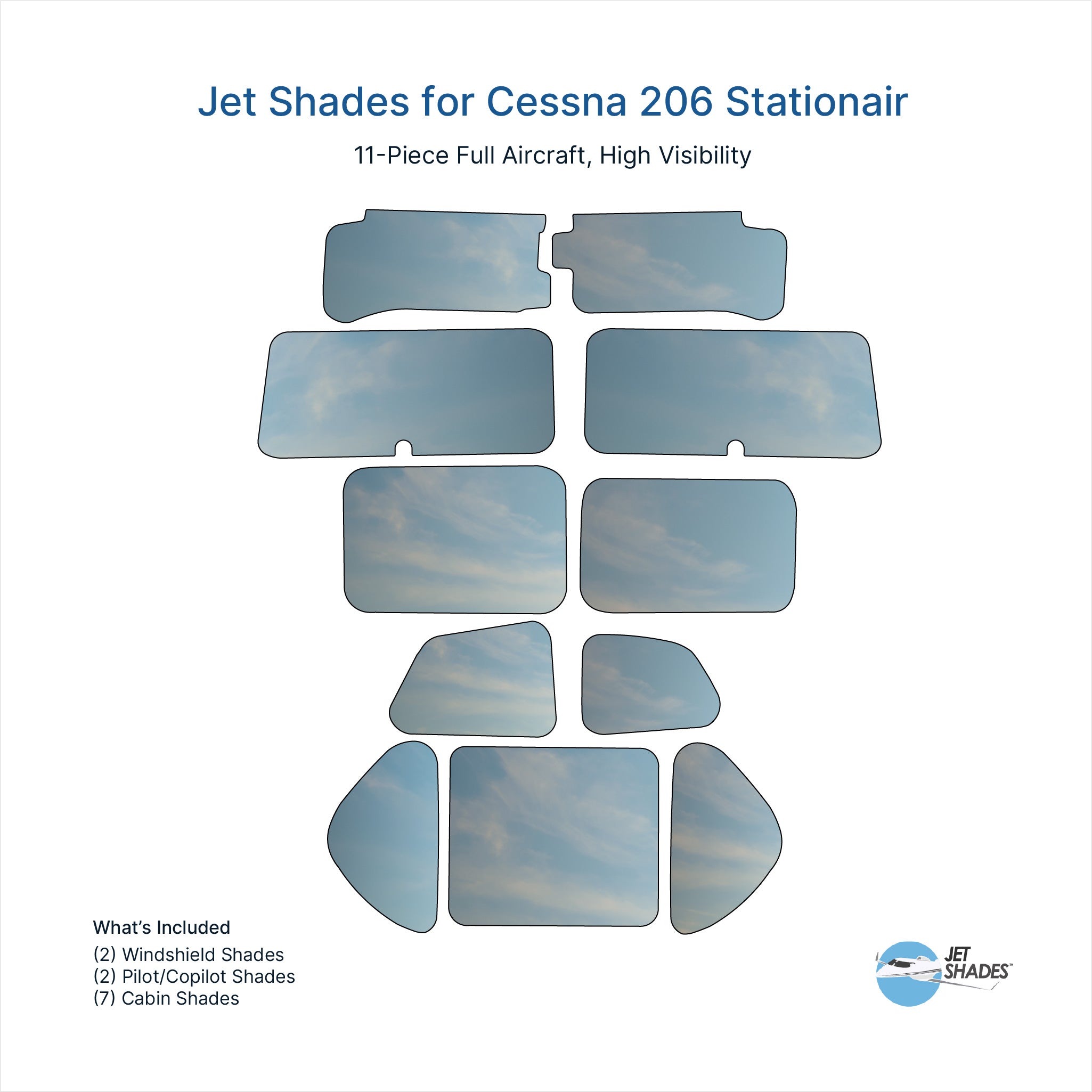 sunページ Cessna 206 Stationair Sun Shades | Jet Shades