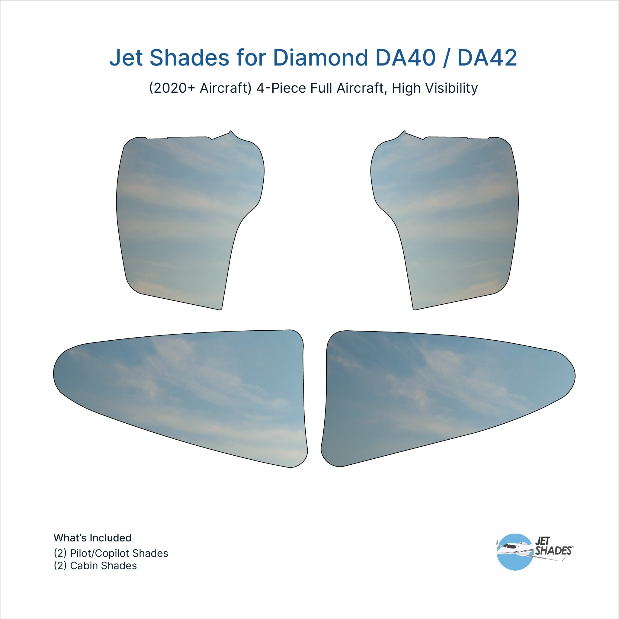 Diamond DA40 & DA42 Canopy Shades | Training & Personal | Jet Shades