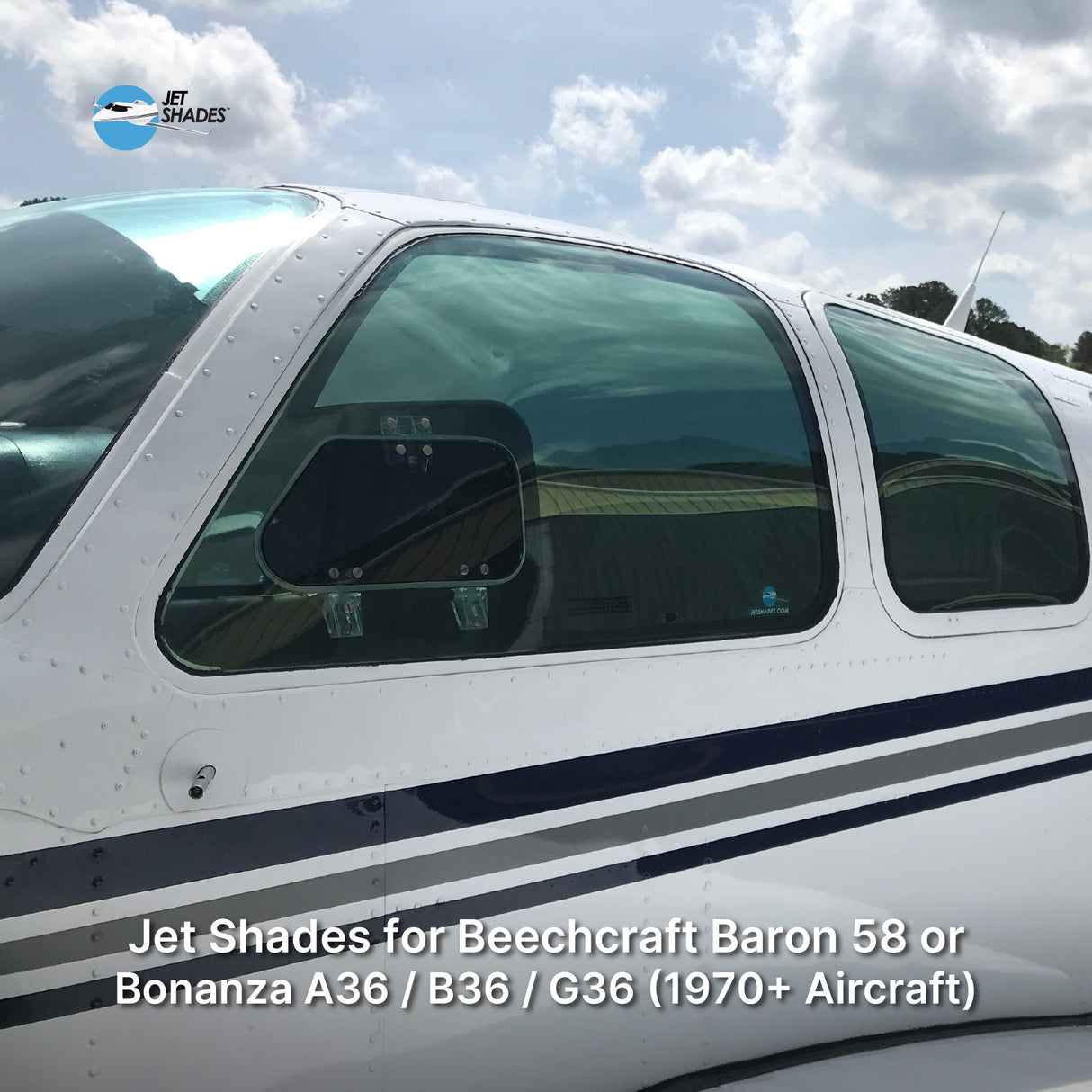 Jet Shades for Beechcraft Baron 58 or Bonanza A36 / B36 / G36 (1970 and Later Aircraft)