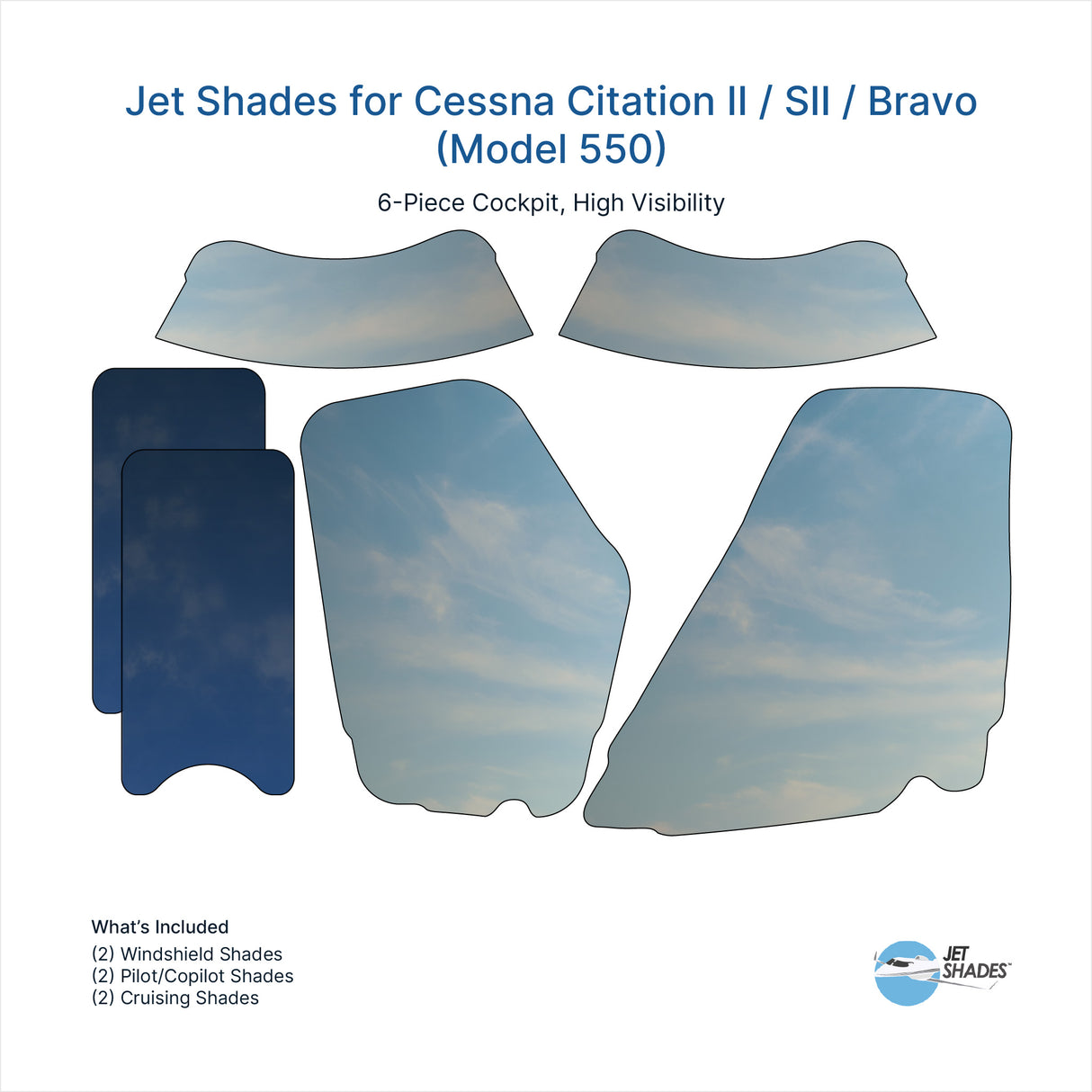 Jet Shades for Cessna Citation II / SII / Bravo (Model 550)