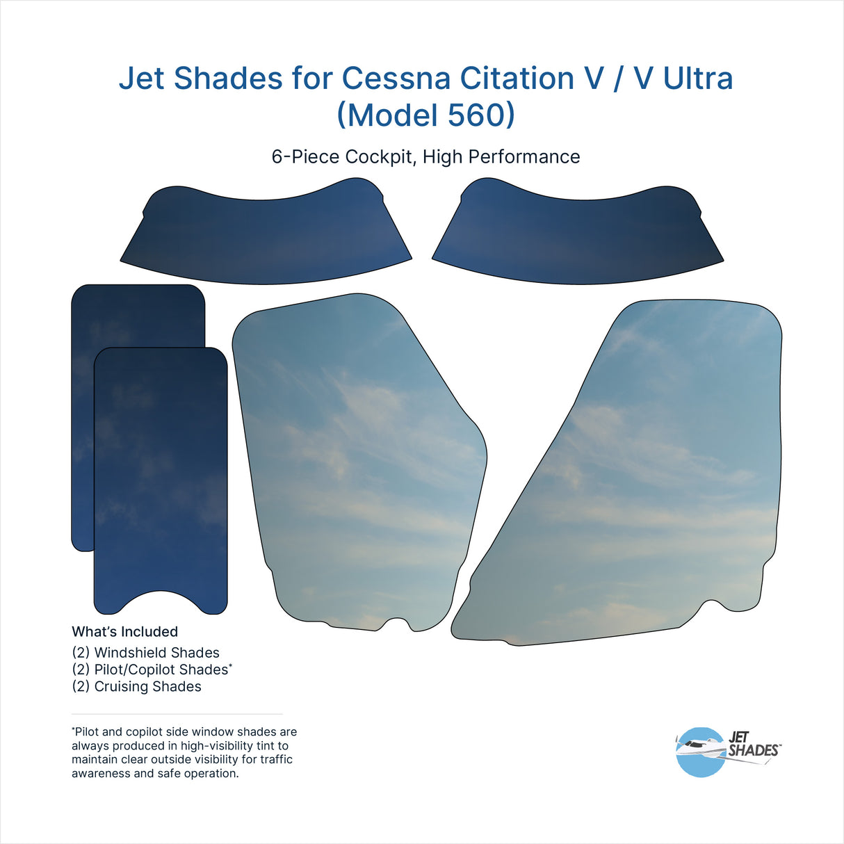 Jet Shades for Cessna Citation V / V Ultra (Model 560)