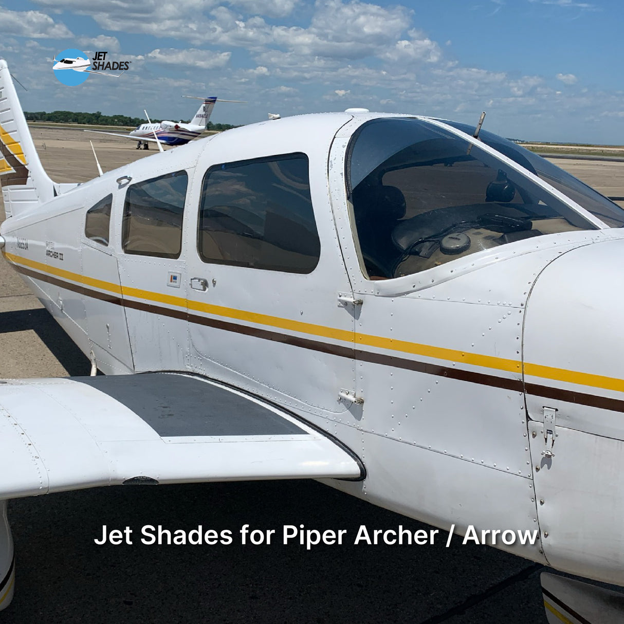 Jet Shades for Piper Archer / Arrow III & IV / Dakota / Warrior (1974 and Later Aircraft)