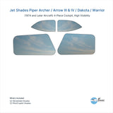 Jet Shades for Piper Archer / Arrow III & IV / Dakota / Warrior (1974 and Later Aircraft)