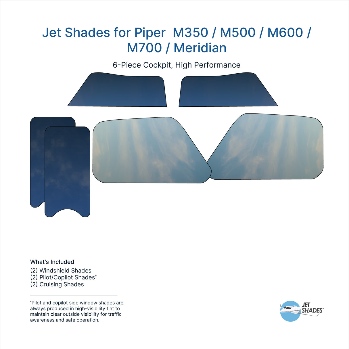 Jet Shades for Piper M350 / M500 / M600 / M700 / Meridian