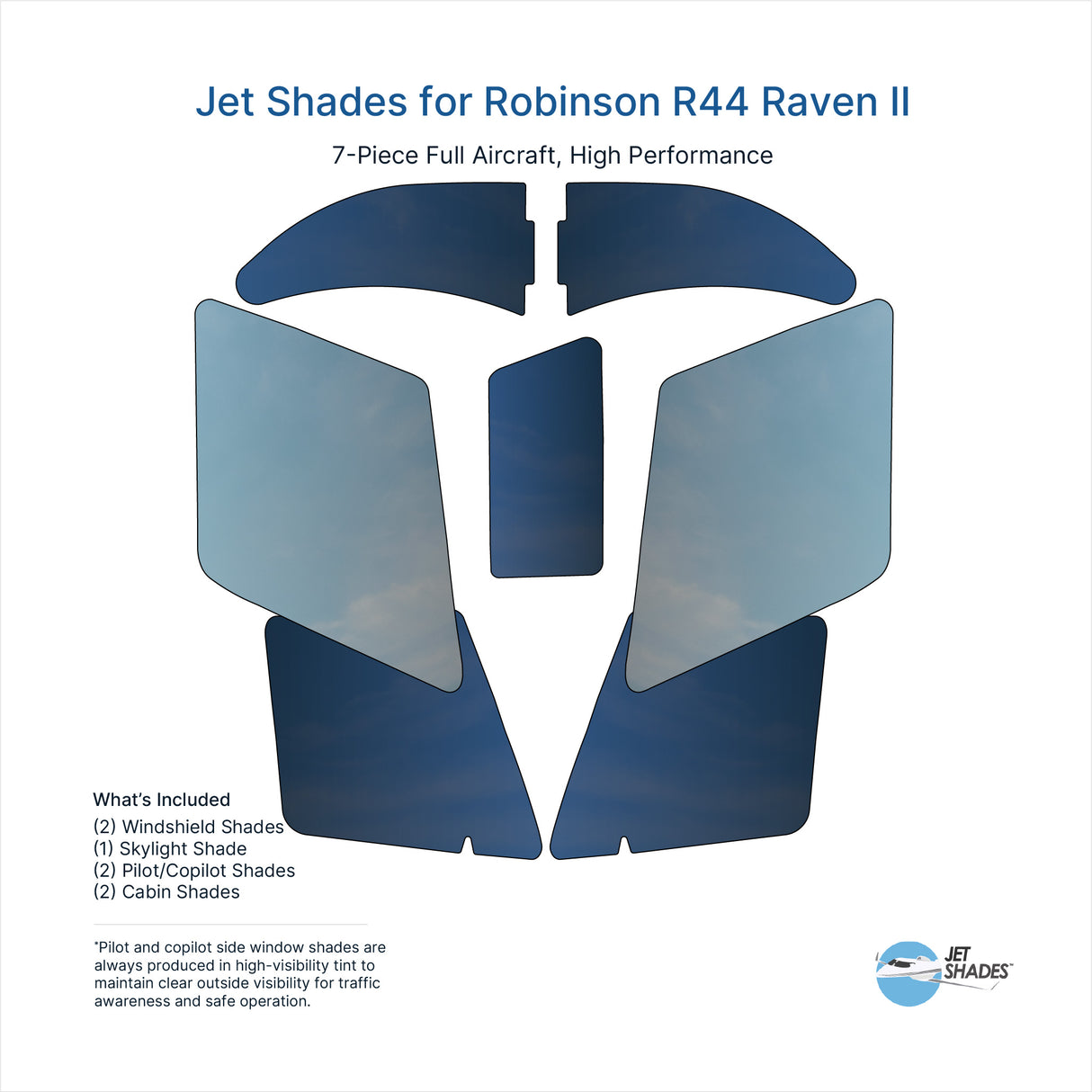 Jet Shades for Robinson R44 Raven II