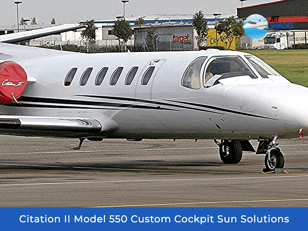 Citation Ii Model 550 Cockpit Sun Protection Solutions Jet Shades