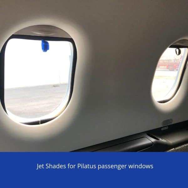 Jet Shades for Pilatus - passenger window installed