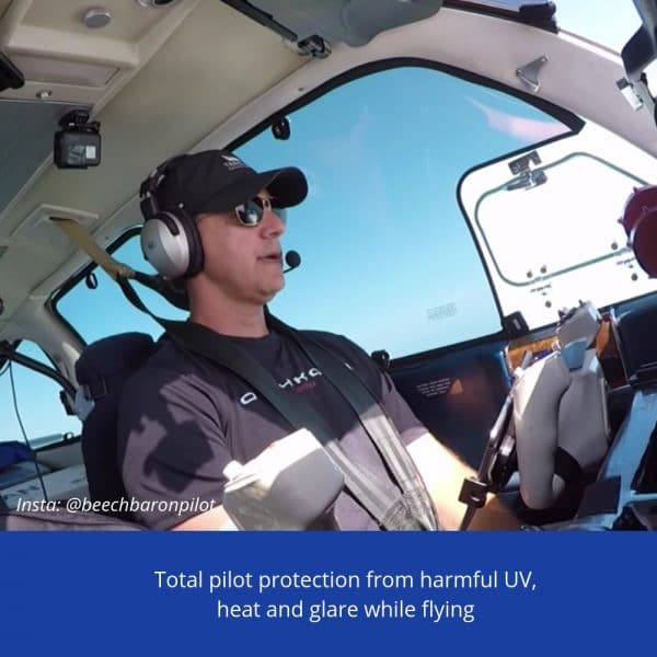 BeechBaronPilot Flying with Jet Shades