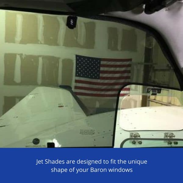 Jet Shades removable tinted sun shades and windshield visors fit the unique shape of your aircraft windows