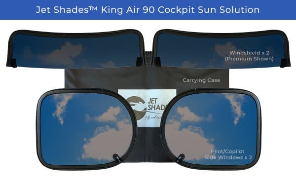 King Air 90 Cockpit Sun Solution by Jet Shades