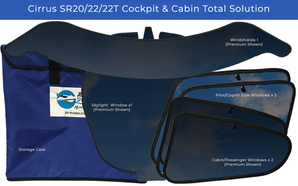 Cirrus SR20/22 Cockpit + Cabin Total Sun Solution by Jet Shades