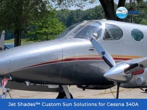 Cessna 340A Custom Cockpit & Cabin Sun Solutions by Jet Shades