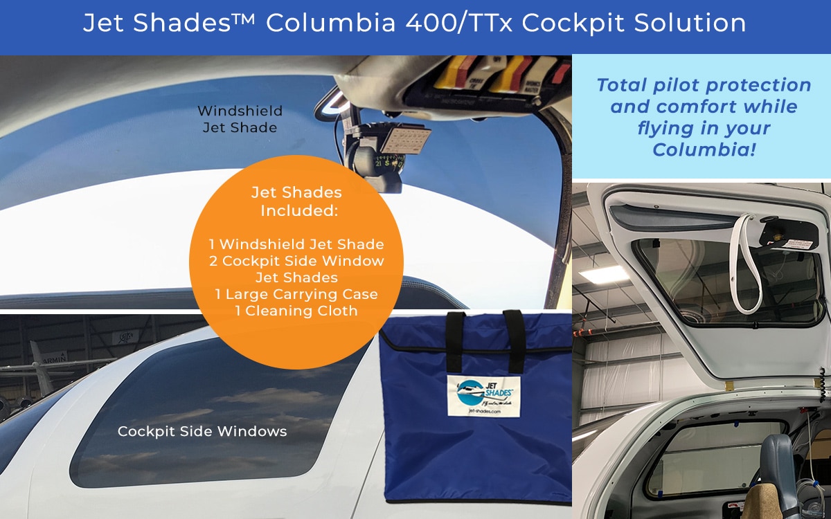 Jet Shades Cockpit Solution for Columbia 400/TTx