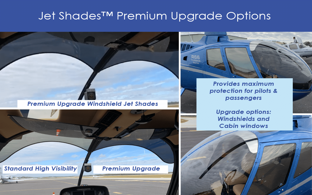Robinson R66 Cockpit & Cabin Sun Solutions Jet Shades, LLC