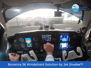 Bonanza 36 Windshield Solution by Jet Shades