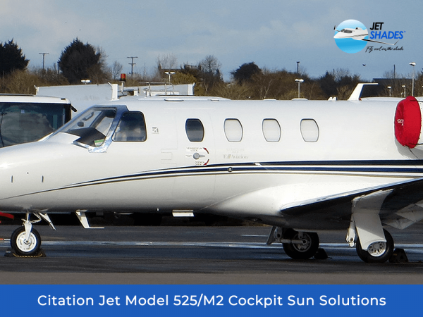 Citation Jet 525 M2 Cockpit Sun Solutions by Jet Shades