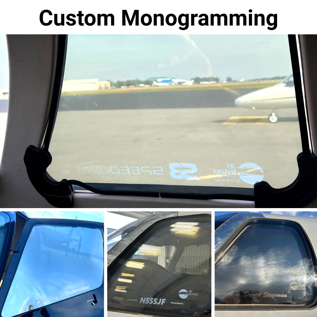Custom monogramming options for Jet Shades