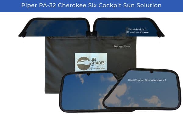 PA-32 Cherokee Six Cockpit Sun Solution by Jet Shades