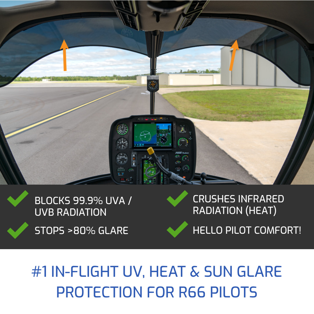 Robinson R66 Windshield Solution by Jet Shades