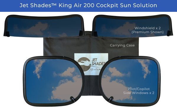 King Air 200 Cockpit Sun Solution by Jet Shades