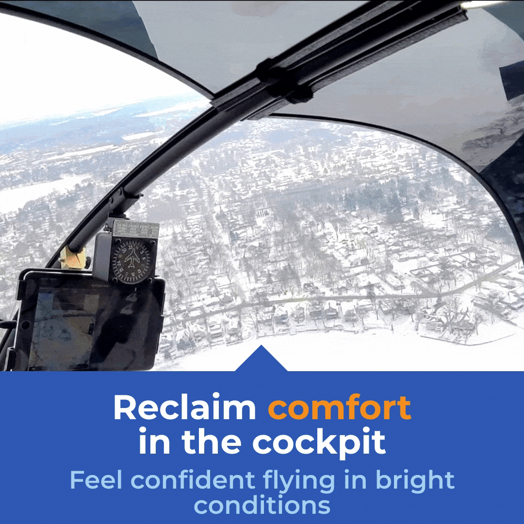 Reclaim comfort in the cockpit with Jet Shades Generation 2 Professional Series for Robinson Helicopters
