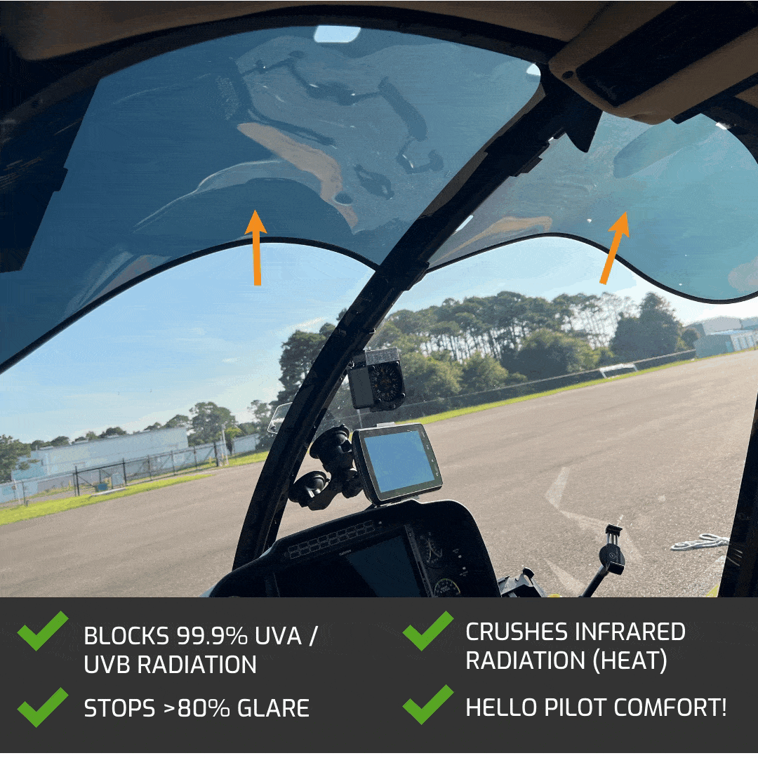 Jet Shades for Robinson R44 Features