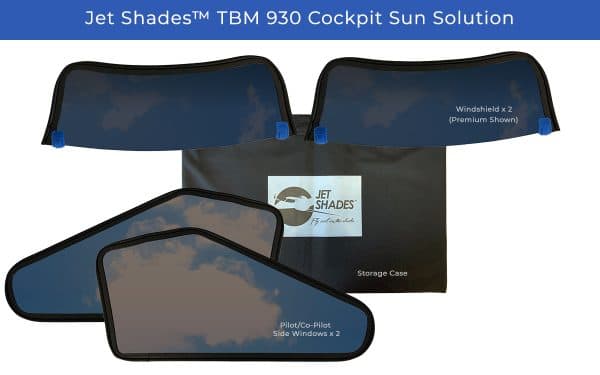 TBM 930 Cockpit Sun Solution by Jet Shades
