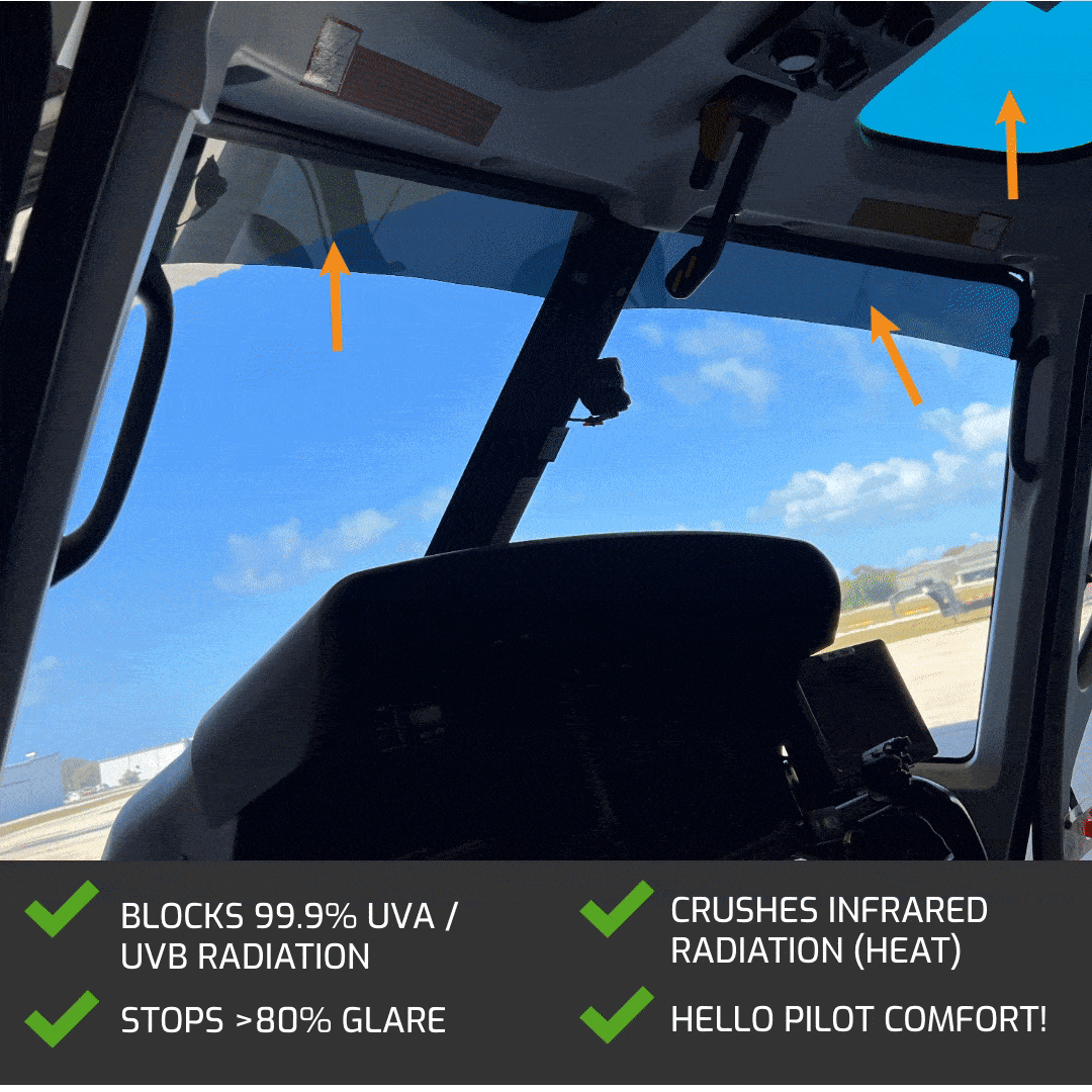 Airbus H125 Windshield + Skylight Solution interior and exterior