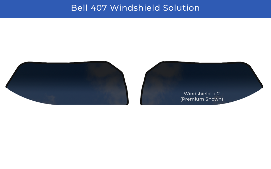 Bell 407 Helicopter Windshield Solution by Jet Shades