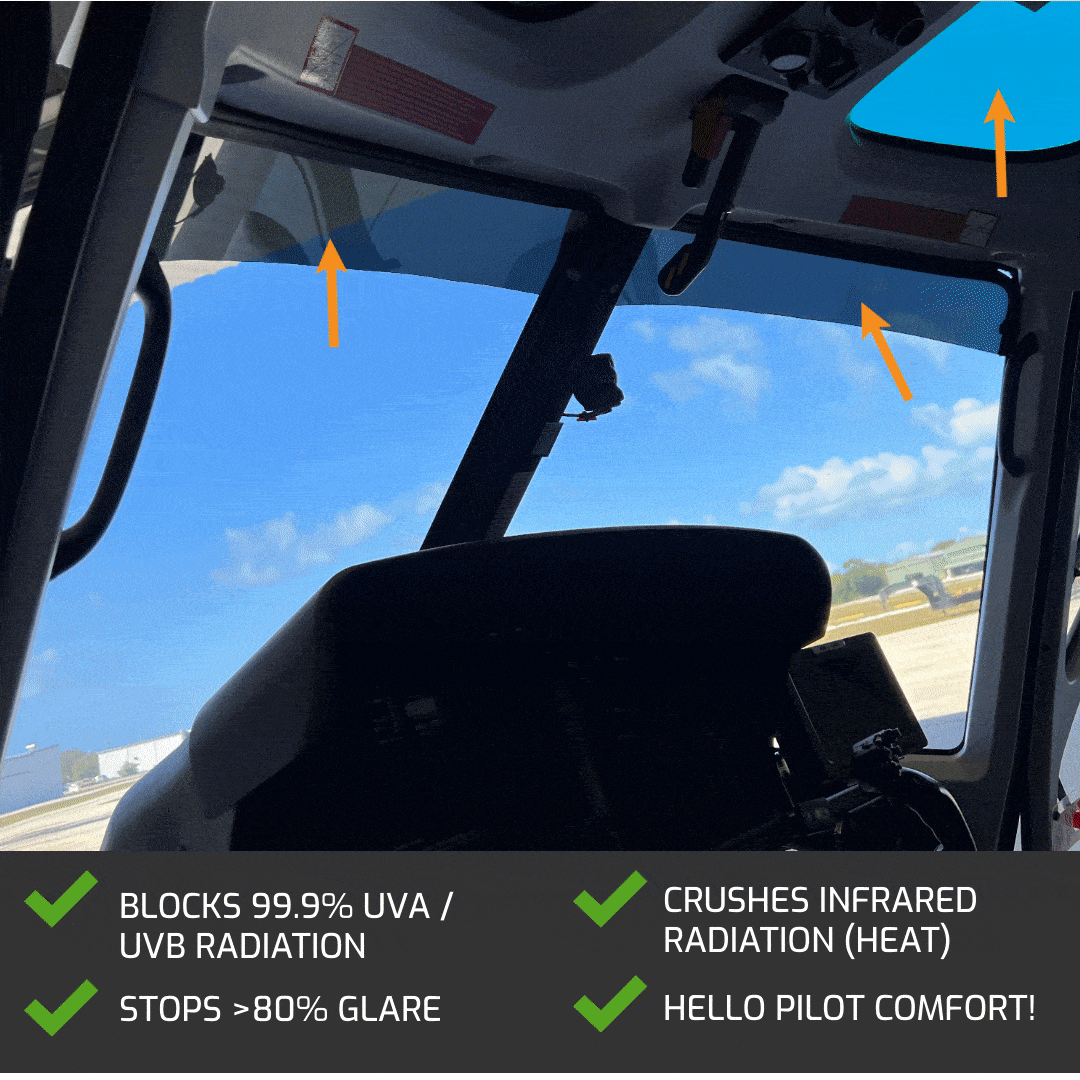 Block heat and sun with Jet Shades for Airbus H125