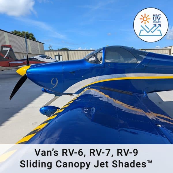 Jet Shades for Van's Aircraft RV-6, RV-7, RV-9 with Sliding Canopy
