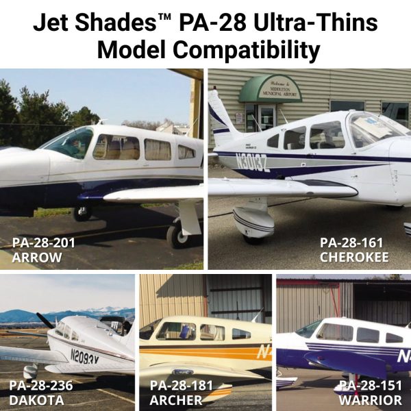 Jet Shades PA-28 Ultra-Thins Model Compatibility