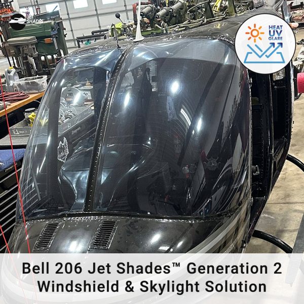 Bell 206 Jet Shades Generation 2 Windshield and Skylight Solution