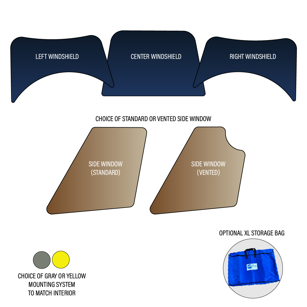 Jet Shades for Air Tractor (Single Seat) 5 Piece Total Solution